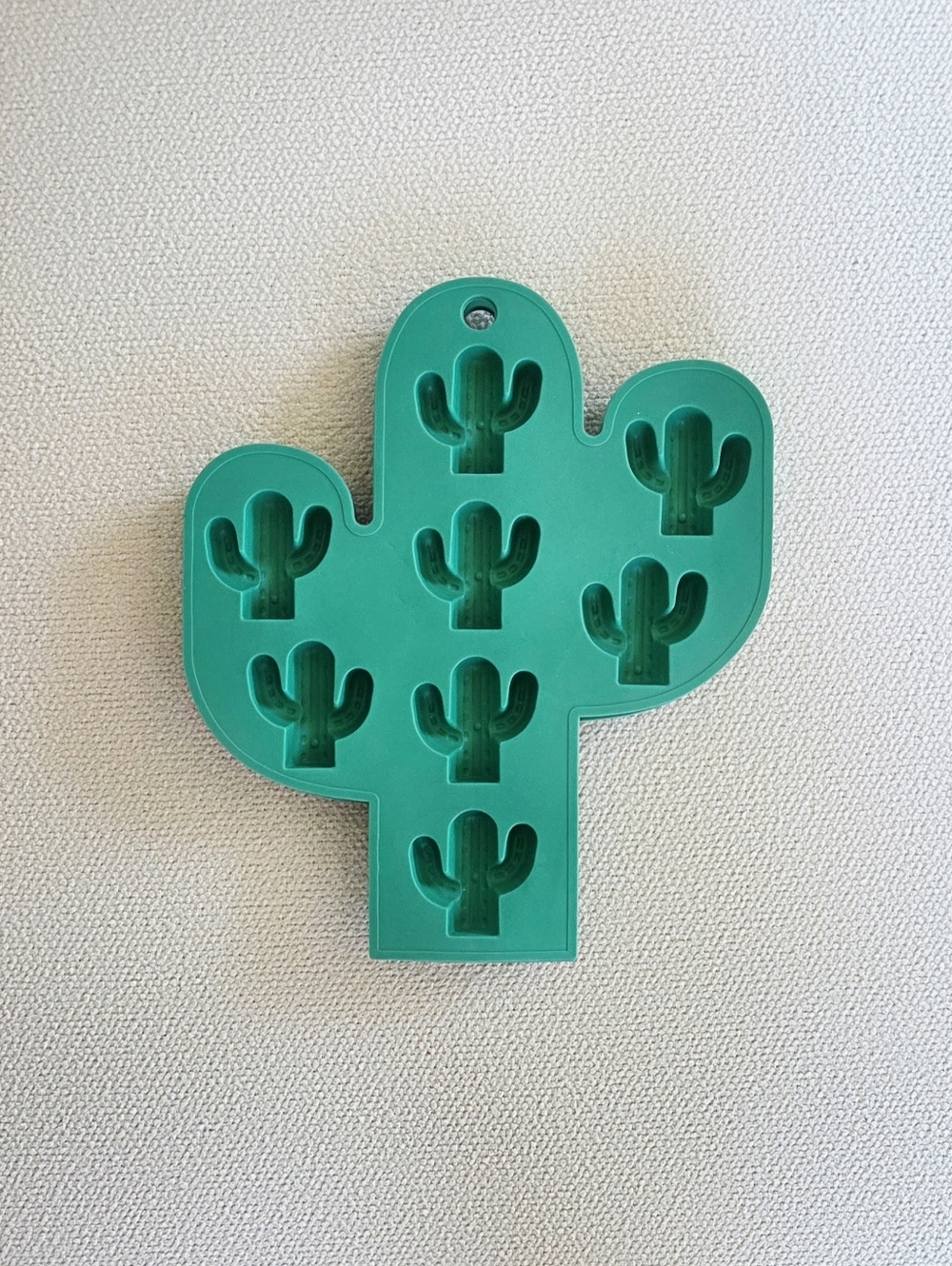 Set of 2 Cactus Silicone Molds Ice Cube Tray Candy Chocolate Fondant Green